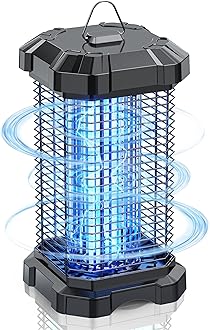 Bug Zapper Outdoor, 4200V Electric Mosquito Zapper Indoor, Insect Fly Zapper Waterproof with 5ft Power Cord, Mosquito Killer for Home, Patio, Kitchen, Backyard, Camping, Plug-in