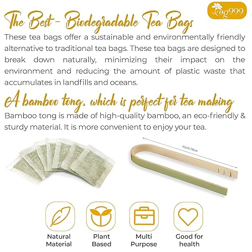 Miniatura 7 de 120 bolsas de té de cúrcuma jengibre y canela, mejora la digestión, apoya el cerebro, el peso, la piel y el sueño, bolsas de té ecológicas e
