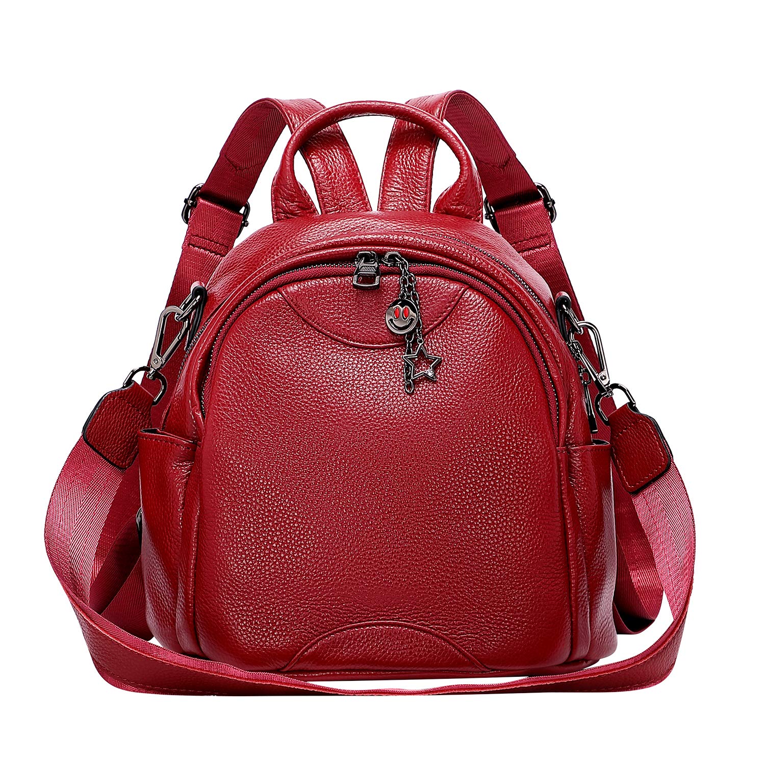 ALTOSYSoft Genuine Leather Backpack for Women Small Convertible Backpack Purse Shoulder Bag for Ladies