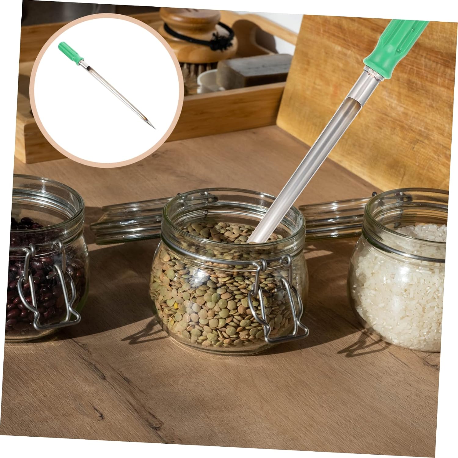 VICASKY Grain Sampler Probe Cereal Sampler Rice Sampler Corn Sampler Wheat Sampler Farm Sampling Tool Grain Sampling Tool Powder Sampler Soil Sampler Tool Silver Stainless Steel