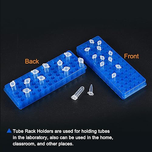 Miniatura 5 de MECCANIXITY Soporte para tubo centrífugo, 0.433in0.295in de diámetro, 60 pozos, doble panel de polipropileno para tubo de 0.0fl oz0.1fl oz0.1fl oz