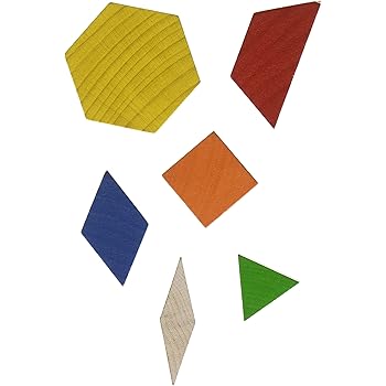 School Smart 84980 Wooden Pattern Blocks - Set of 250 - Assorted Shapes and Colors