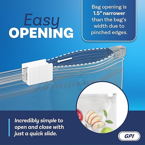 Vista 50 de GPI - Bolsas de almacenamiento de alimentos jumbo con cremallera deslizante, 12 x 15 pulgadas, 3 mil resistentes, extra grandes, fuertes y duraderas
