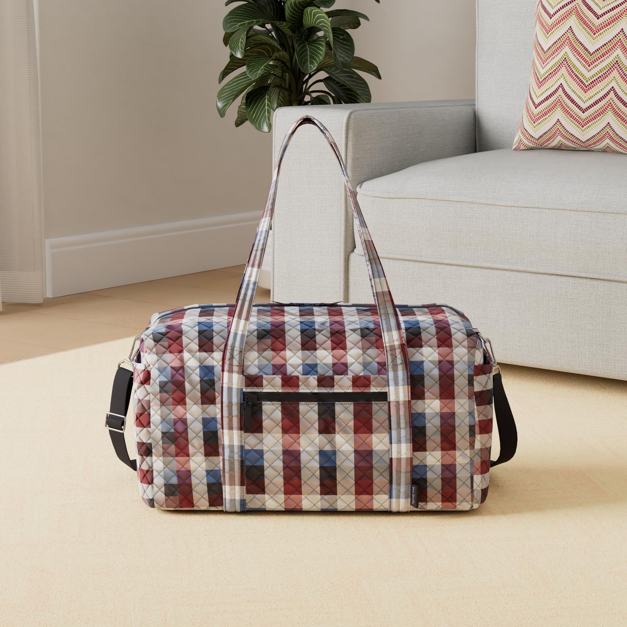 Vera Bradley Borsone da viaggio grande in cotone, da donna