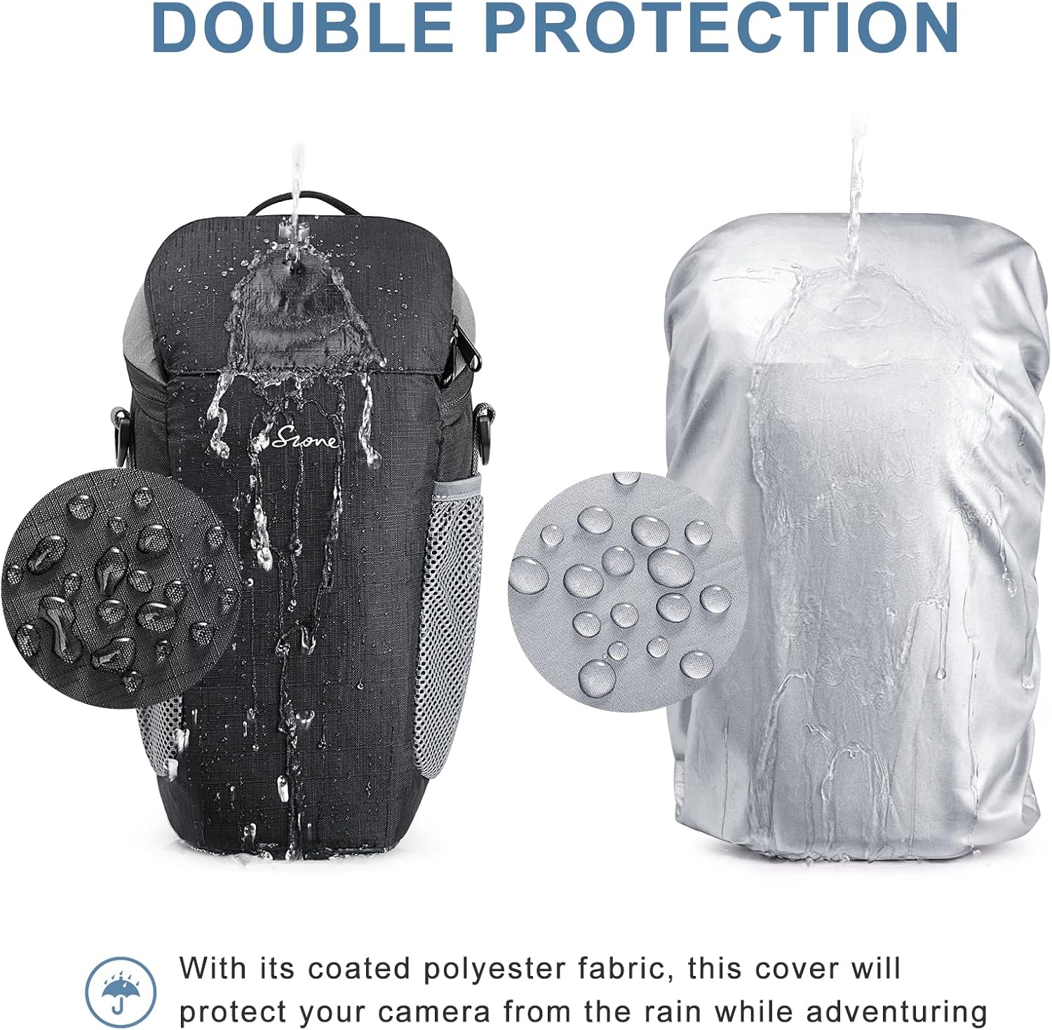 S-ZONE Camera Bag DSLR/SLR Waterproof Camera Case for Photographers Holster Compatible with Nikon Canon Sony - Image 4