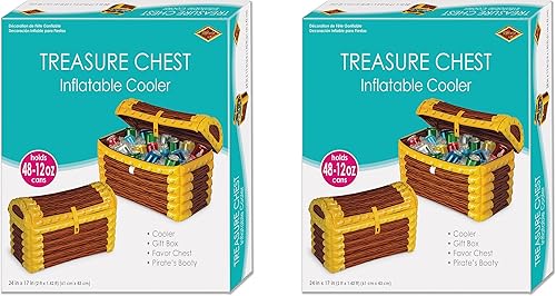 Miniatura 2 de Beistle Paquete de 2 accesorios inflables para fiestas de cofre del tesoro
