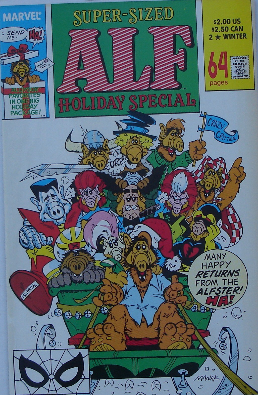 Marvel Super Size Alf Holiday Special Comic Book #2 1990