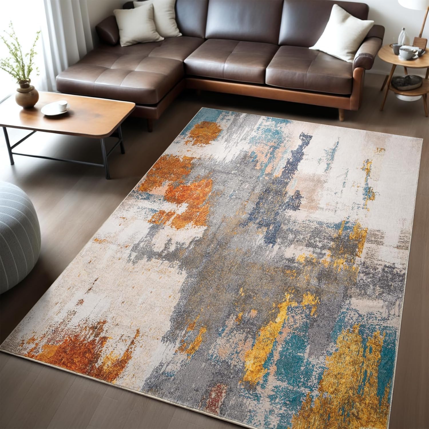 Tapis salon table basse pour chambre ado fille résistant et facile à nettoyer