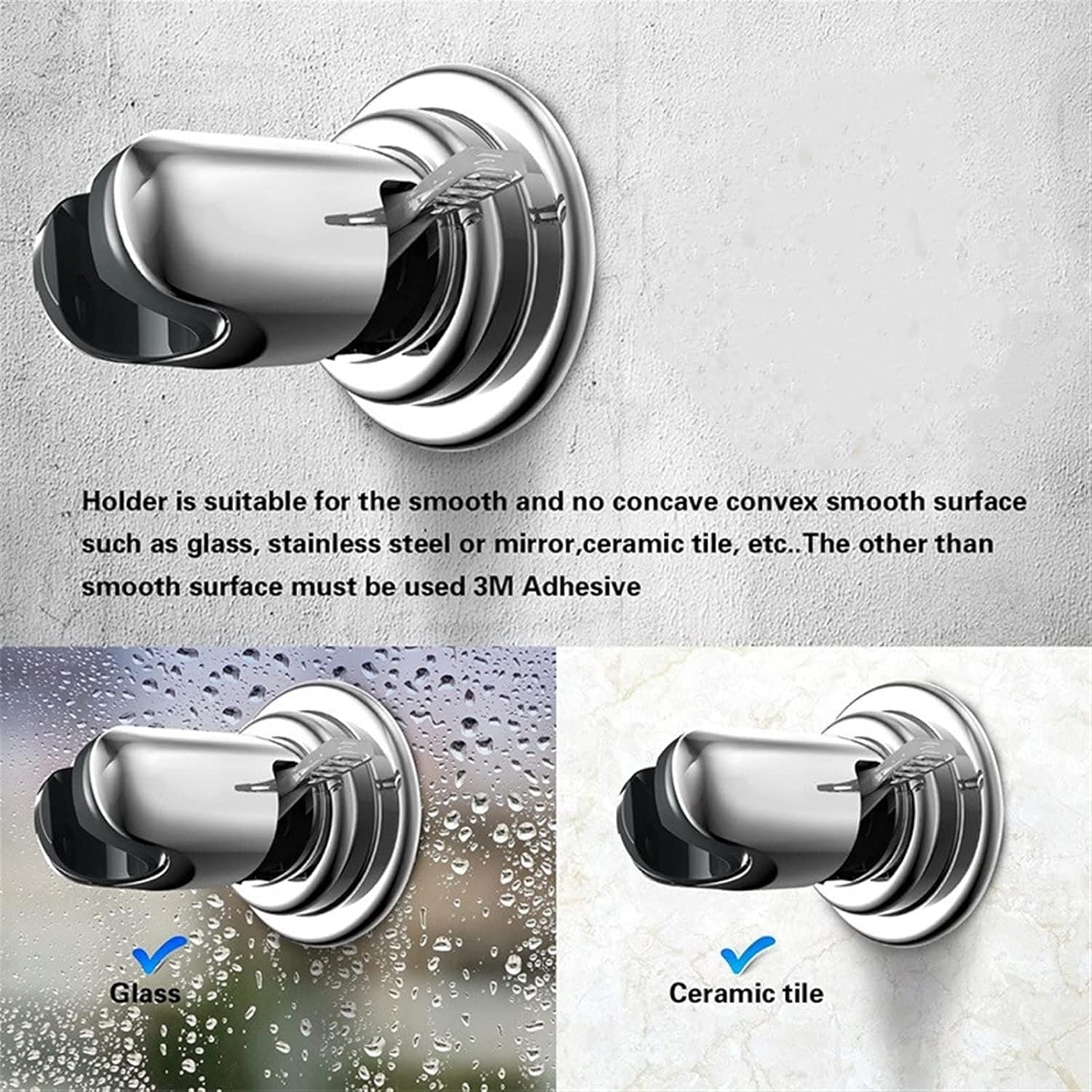 Bathroom Strong Vacuum Suction Cup Wall Mount Holder Adjustable Hand Shower Head Bracket Bathroom Accessory Shower installation bracket