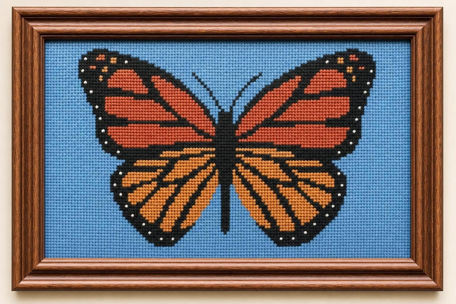 Pepita Needlepoint kit: Monarch Butterfly Small, 8" x 6"