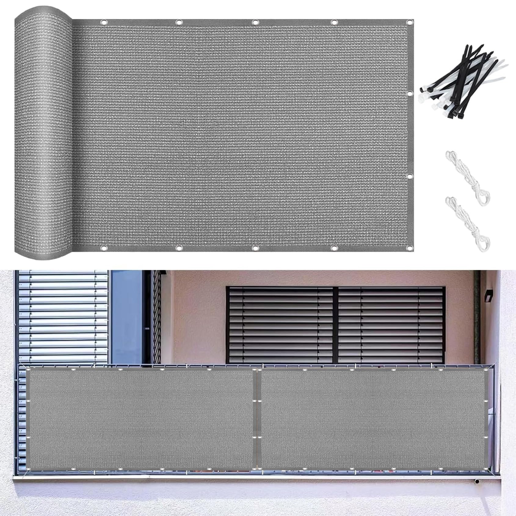 Toile ombrage 150x450 cm pour stopper la chaleur sur le balcon