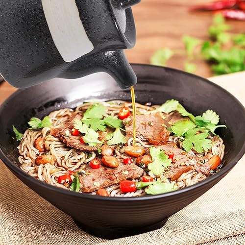 Miniatura 2 de Dispensador de aceite y vinagre de cerámica, dispensador de vinagre de salsa de soja, botella dispensadora de aceite de oliva de mesa de cerámica,