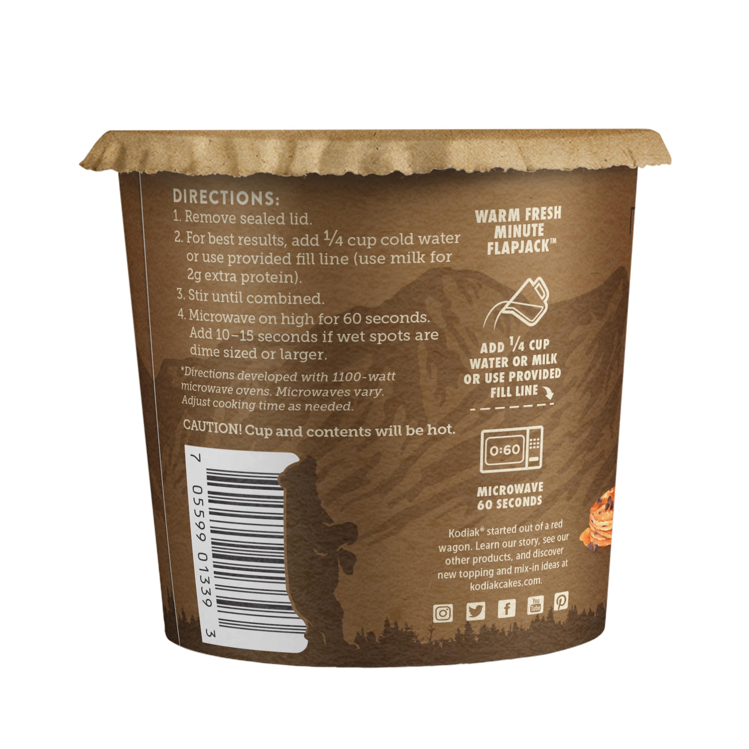 Kodiak Cakes Pancake On The Go, Chocolate Chip & Maple, 65 ml (12 Stück)
