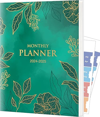 CAGIE Agenda mensual 2024-2025, agenda mensual de 8.5 x 11 pulgadas, calendario de 2 años 2024 2025, enero 2024 a diciembre 2025 con pestañas,