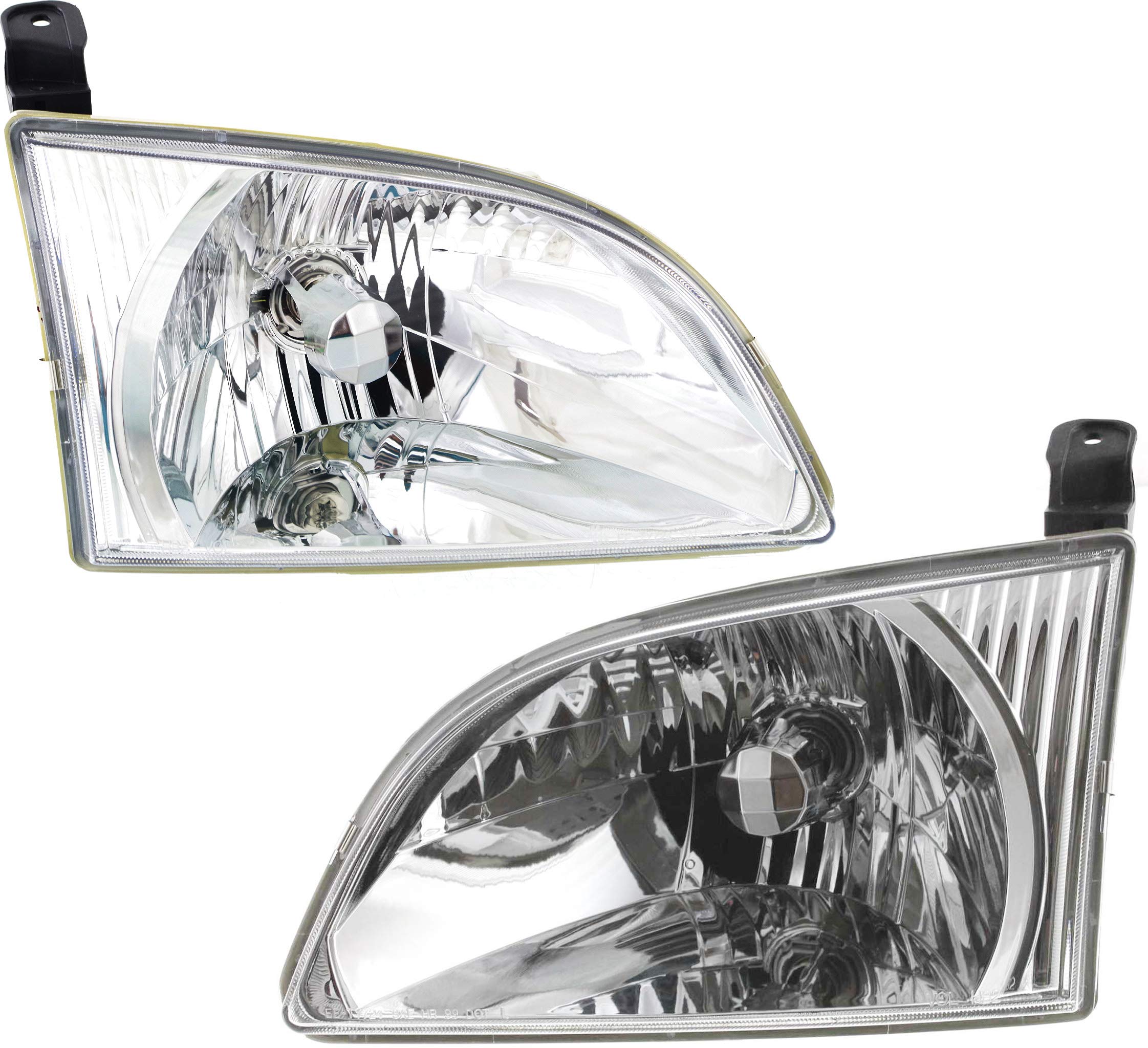 Evan Fischer Driver and Passenger Side Headlight for Toyota Sienna CE LE XLE 2001-2003 Halogen With bulb(s) Replaces# 8115008020 8111008020