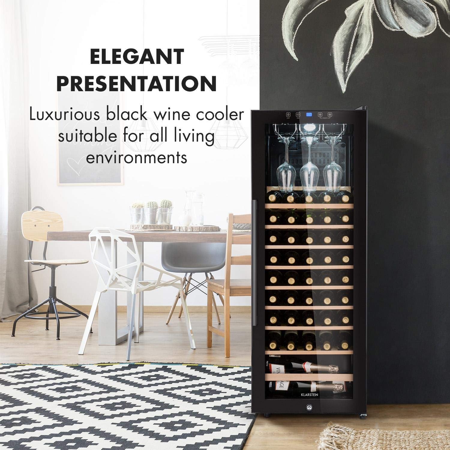 Klarstein Barossa Wine Cooler, Wine Fridge, Bottle Fridge, Wine