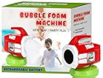 Bubble Foam Machine for Parties & Bath Fun - Portable Powerful Foam Maker with Rechargeable Battery for Outdoor & Indoor Play - Perfect for Kids Gift, Birthday,Ages 3 4 5 6 7 8 9 10 11 and Up