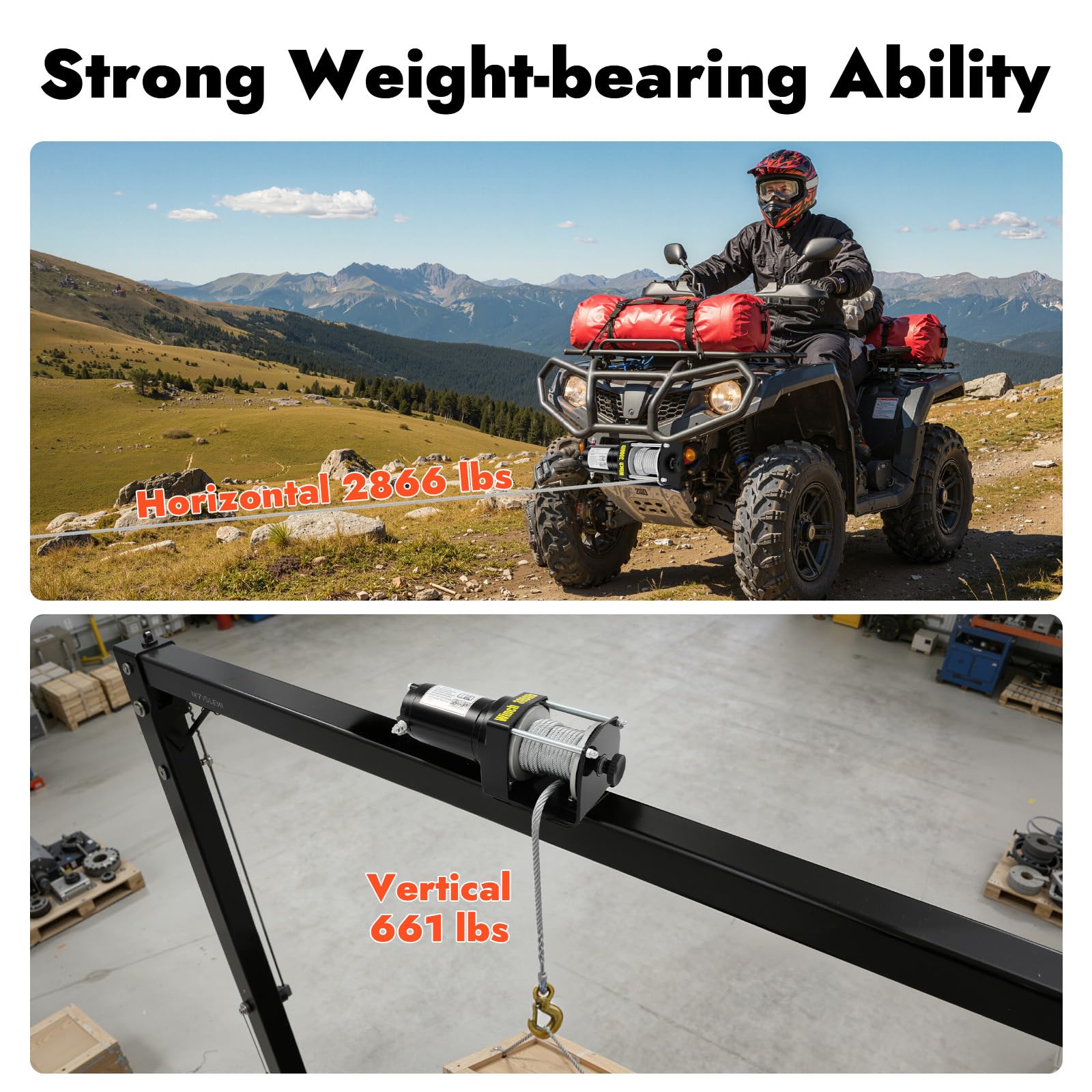 Treuil électrique 12 V, avec télécommande, 1300 kg tout-terrain, treuil électrique, câble en acier de 6 m