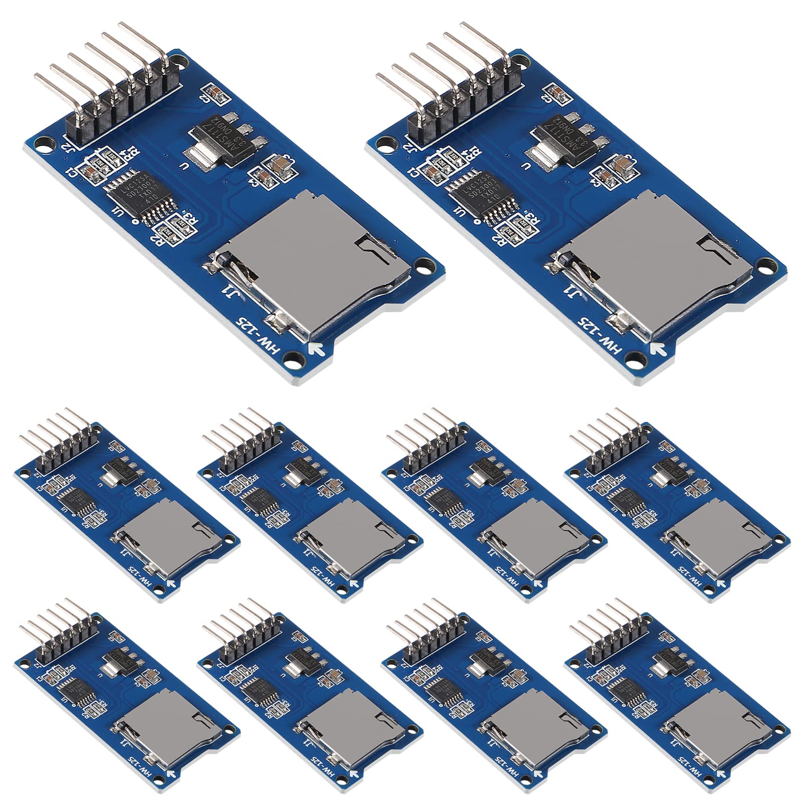 10Pcs Micro SD Storage Expansion Board TF Card Memory Card Reader Adapter Module SPI Interface with Integrated Circuit Breakout-image-4