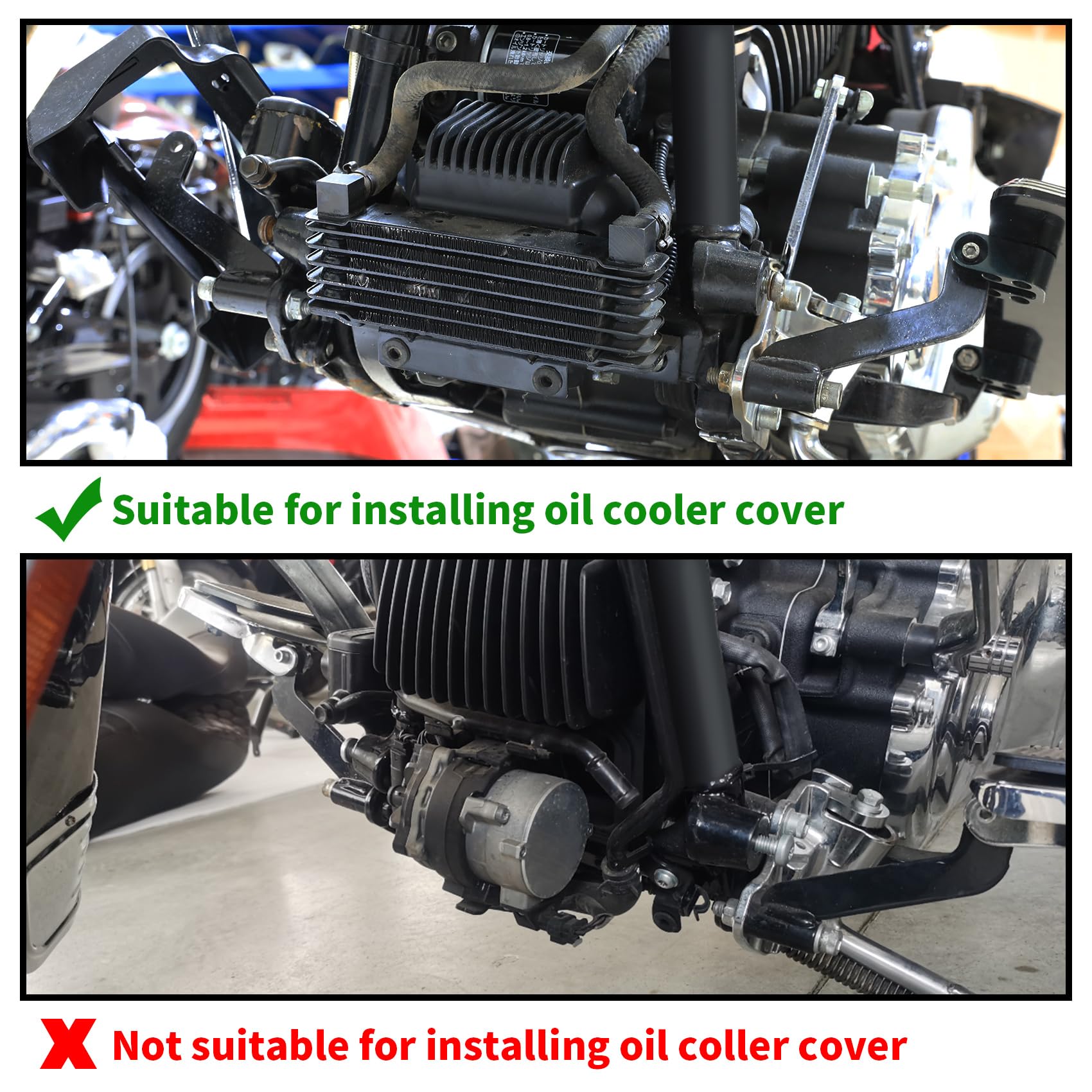 TCMT Chrome Oil Cooler Cover Fits For Harley Touring Models Electra Street Glide 2011-2015