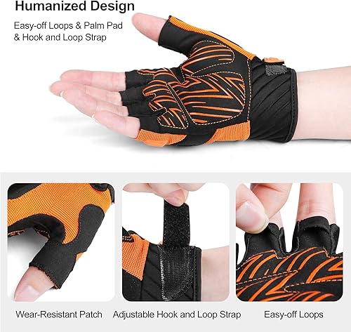 Vista 4 de INBIKE Guantes de ciclismo sin dedos transpirable protector para carretera montaña bicicleta MTB montar