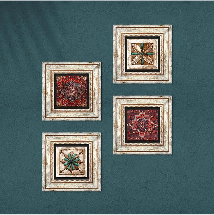 Pinecone Stone Desen, Fas Desenli Vintage Taş Duvar Tablosu - Çerçeveli Taş Tablo - Dekoratif Duvar Sanatı - Modern Ev ve Ofis Duvar Dekoru T4-1476