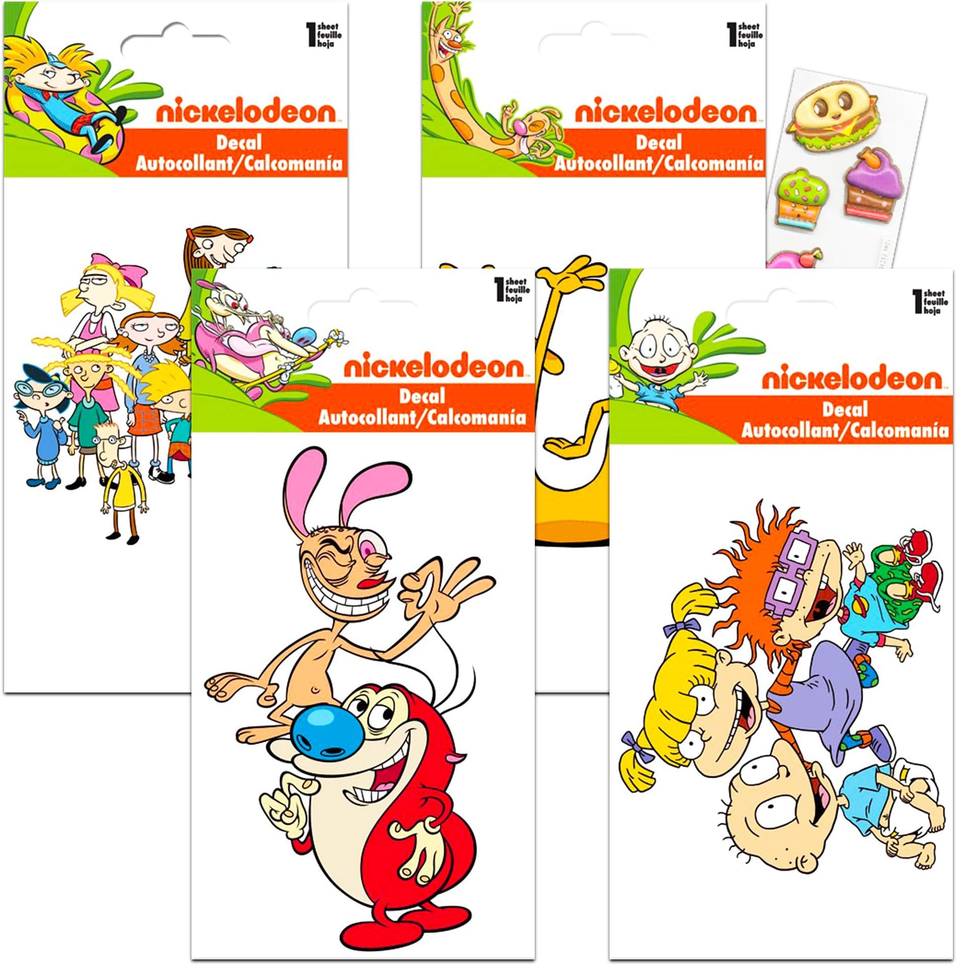 Retro Nickelodeon Decals for Cars Walls Ultimate Set -- Bundle Includes 4 Premium Nickelodeon Decal Stickers for Laptop, Car, MacBook (Rugrats, Ren and Stimpy, Catdog, and Hey Arnold)