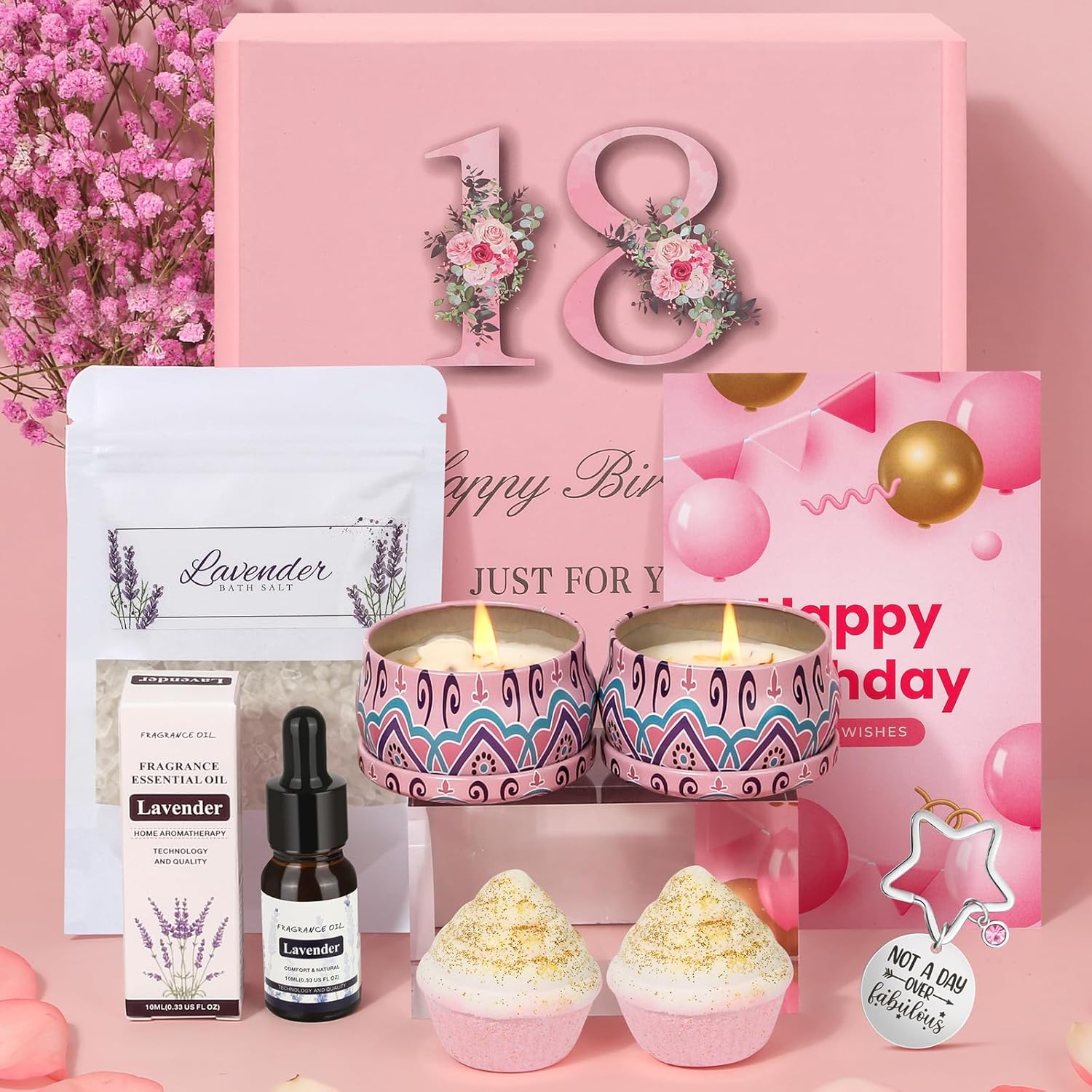 18th Birthday Gifts for Her, Pamper Birthday Gifts Sets Hamper for Her