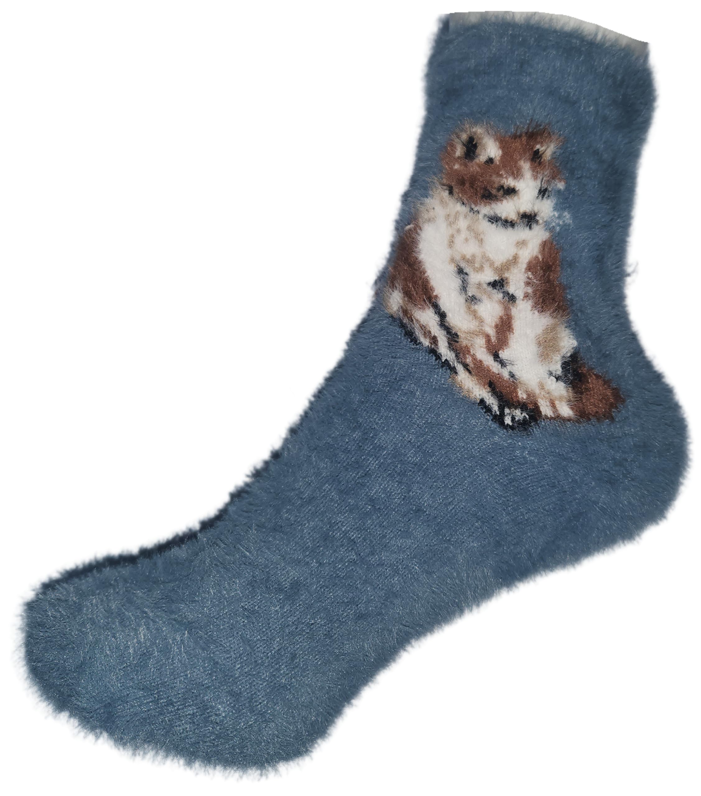 Moda Italia Vera Tucci Dames Sokken Met Dieren Print Fluffy