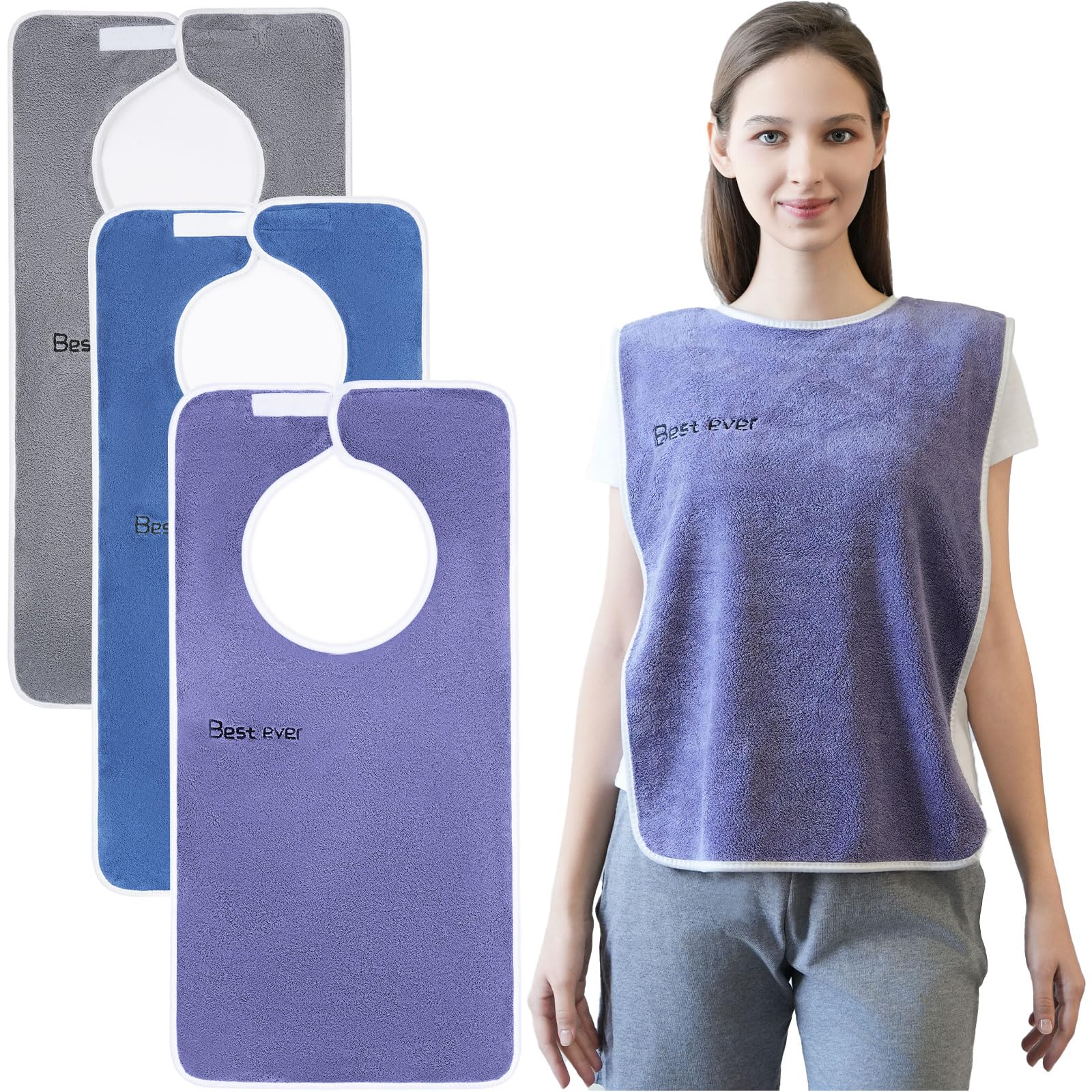 Photo 1 of Wuwahold 3 Pack Adult Bibs