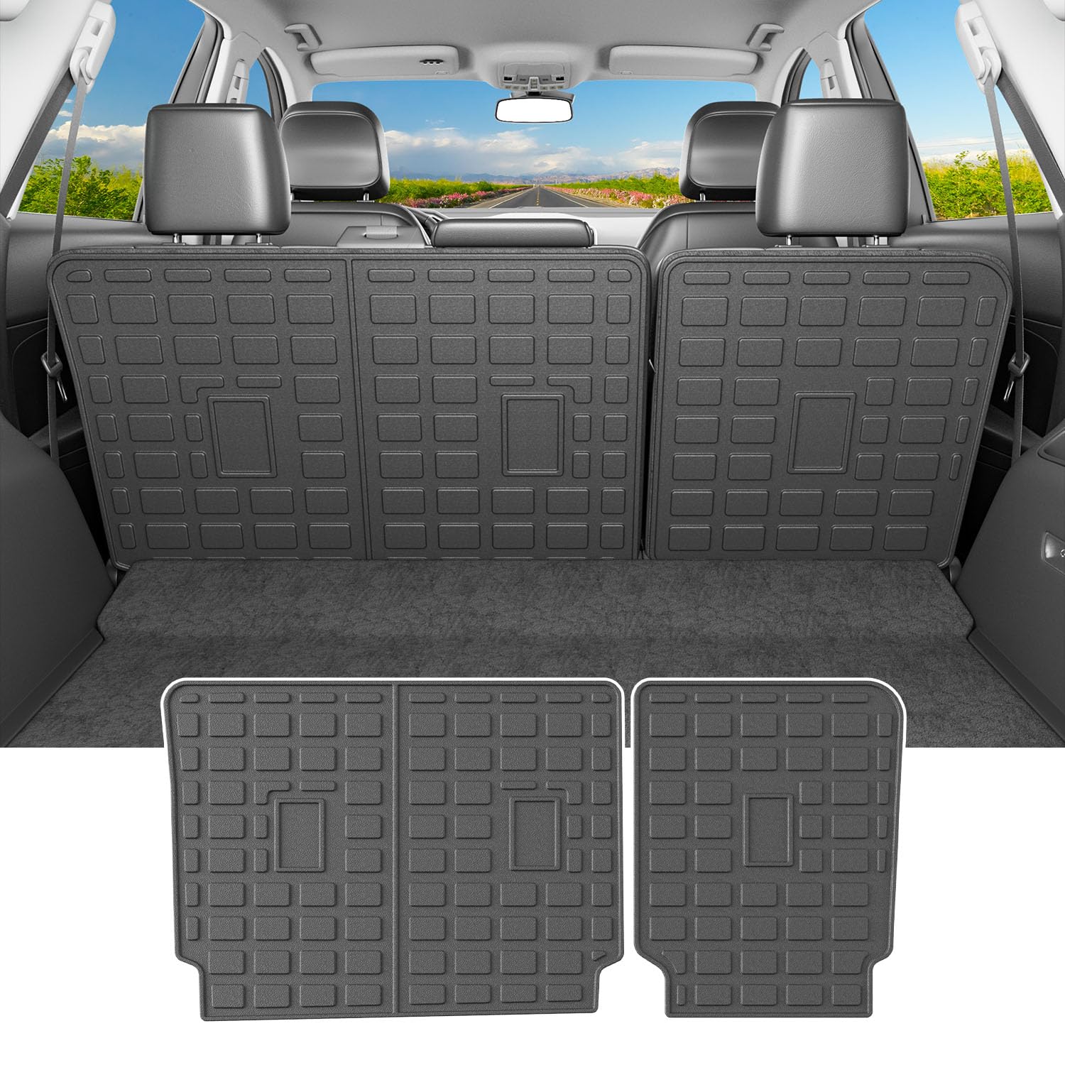 Backrest Mats Compatible with 2015-2024 Ford Edge Seat Back Protector TPE Backrest Mats All Season Protection (Only Fit 5-Seater) Replacement for 2015-2024 Ford Edge Accessories (Backrest Mat)