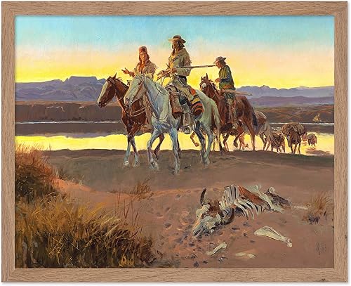 Miniatura 24 de Poster Master Póster vintage de paisaje – Póster de vaquero – Arte del Oeste – Diseño de pared del salvaje oeste – Regalo para hombres y mujeres –