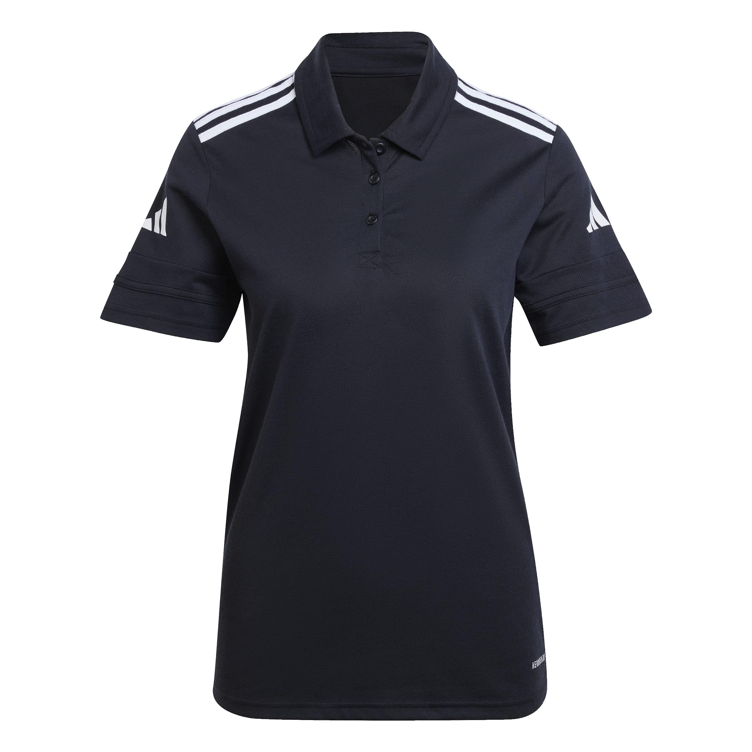 adidas Women's Squadra25 Cotton Polo Shirt, Black/White, L Tall