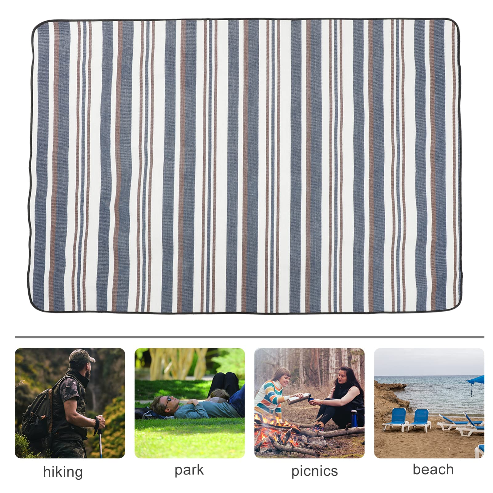 Zerodeko Coperta Picnic Grande Tappetino da Spiaggia con Tracolla per Trasporto Campeggio Escursionismo