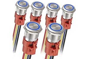 Latching Push Button Switch 19mm LED SPDT