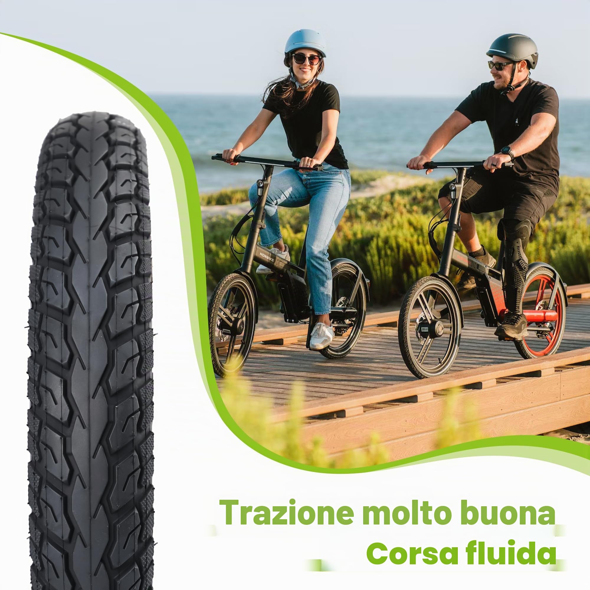 Confezione da 2 pneumatici da 14 pollici, 14 x 2,125, guaina 57-254 Plus, 2 pezzi, tubo da 14 pollici, 14 x 1,75/2,125 AV32 mm, valvola per bicicletta elettrica Tire/Kids Bike Tire