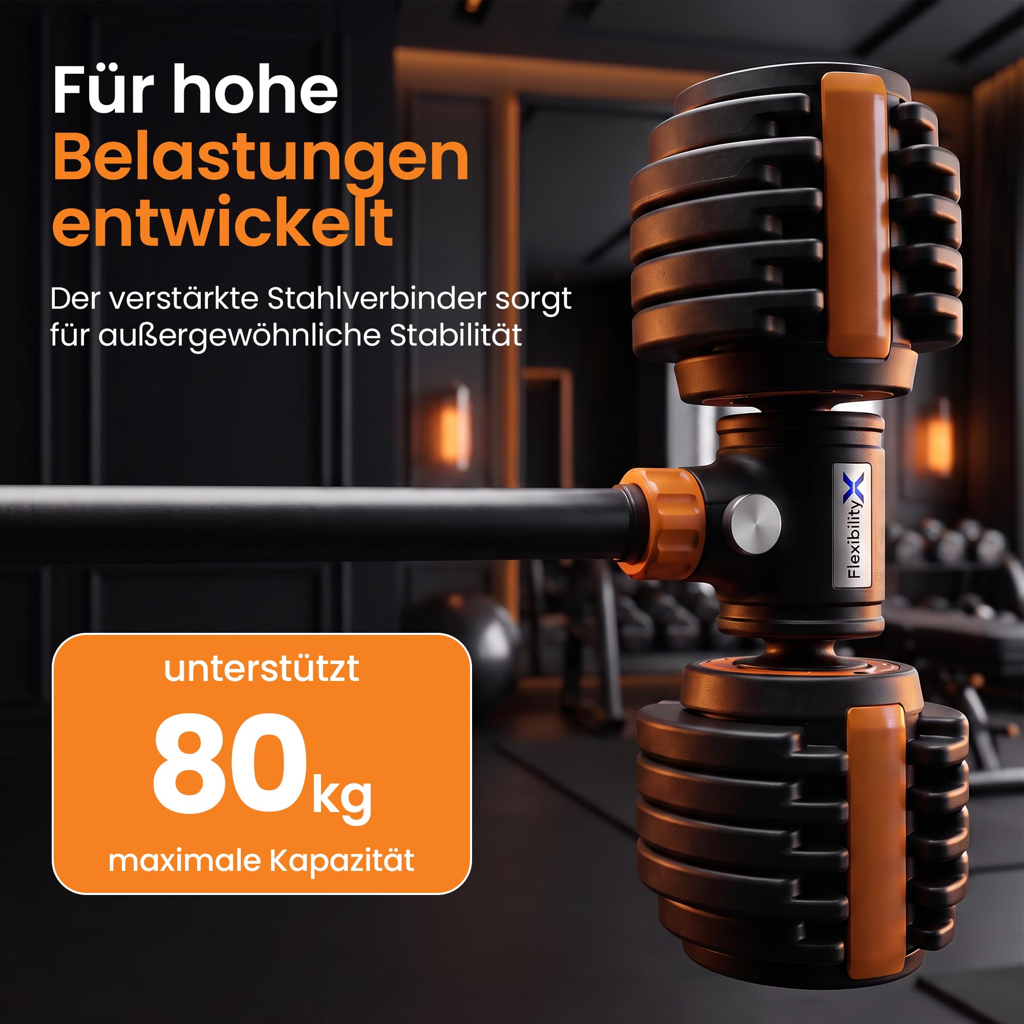 Verstellbare Kurzhantel 2,5-12 kg mit 10 Gewichtsstufen, einzelne Hantel mit Hantelablage, Schnellverstellung, rutschfester Griff für Home Gym