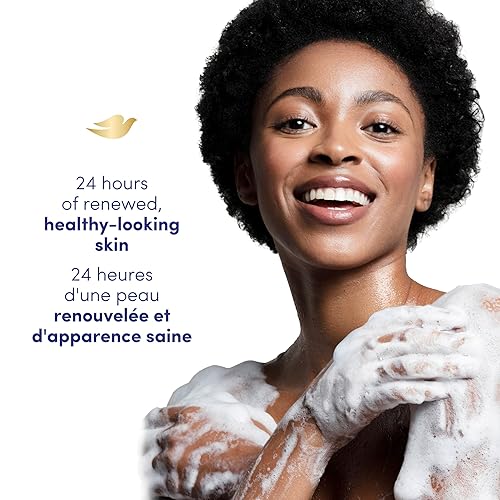 Miniatura 5 de Dove Gel de baño reequilibrante de melocotón blanco y leche de arroz, 4 unidades para una piel renovada, de aspecto saludable, limpiador hidratante