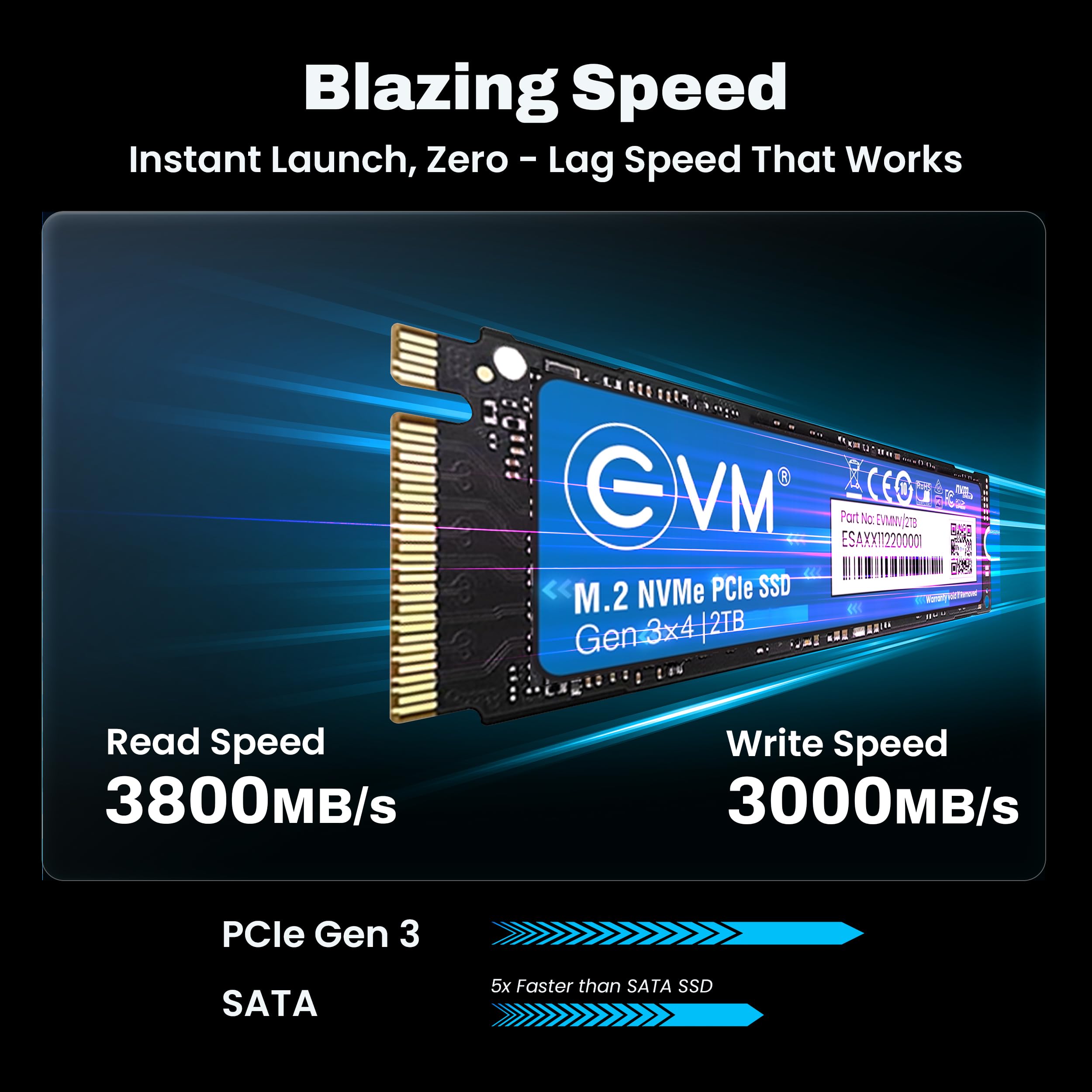 EVM 2TB NVMe Gen 3x4 Internal SSD (2280)