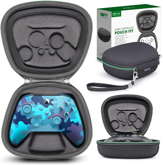 sisma Funda rigida Compatible con Mando Wireless de Xbox Series X S o Core - Estuche de Viaje para Guardar y Proteger Control Original de Xbox - Negro