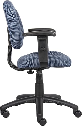 Miniatura 7 de Silla sin apoya brazos para una postura perfecta, tela deluxe, color azul, de Boss Office Products , Tela, Azul