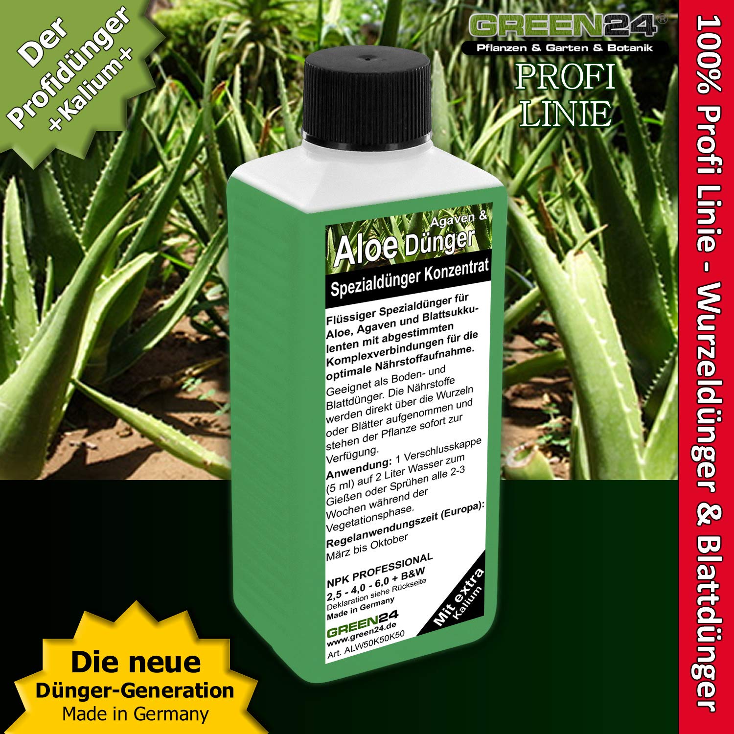 GREEN24 Aloe Dnger Agaven dngen HIGHTECH Flssigdnger : Amazon.de: Garten