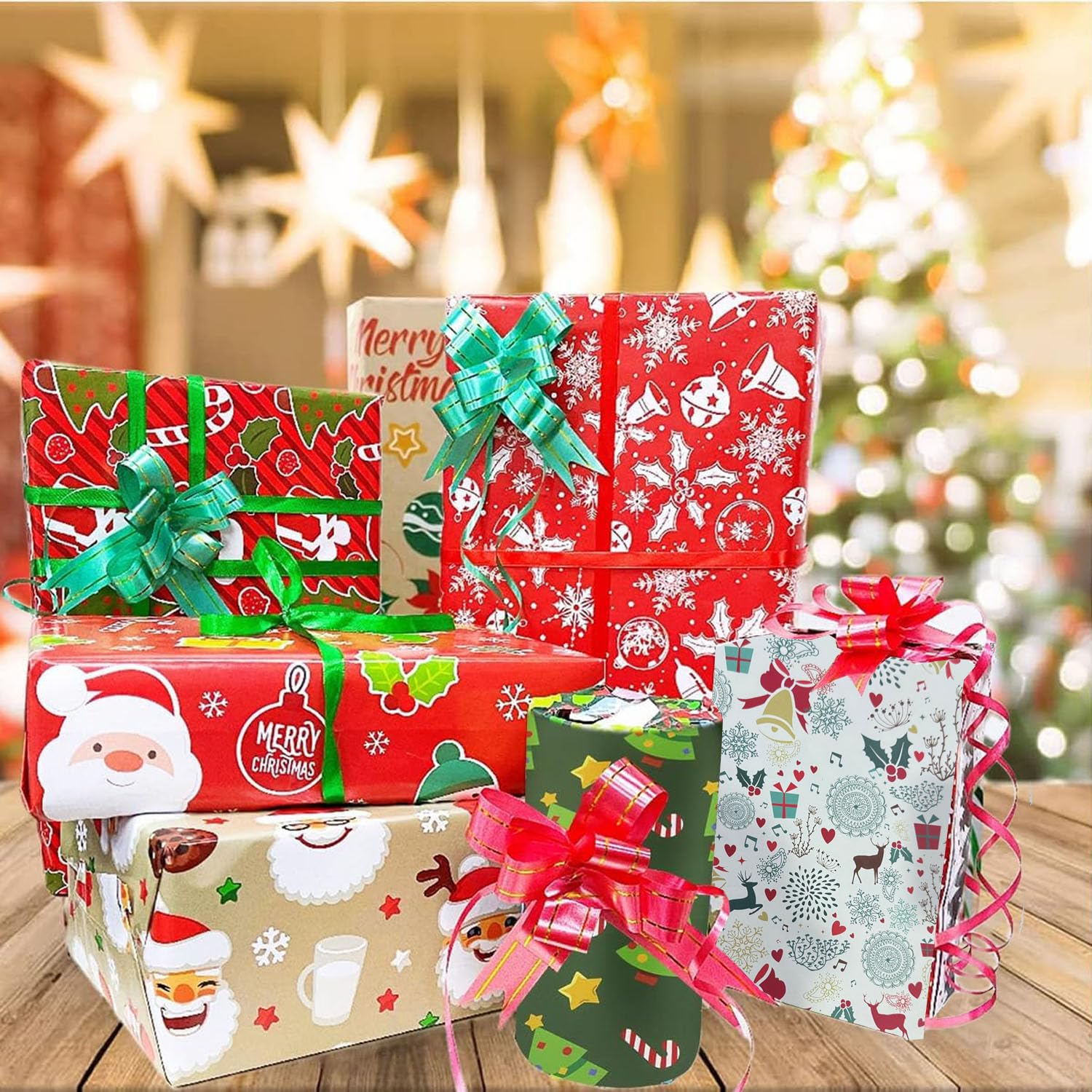Disegni Di Carta Da Regalo Natalizia Regali Di Natale Nella Borsa
