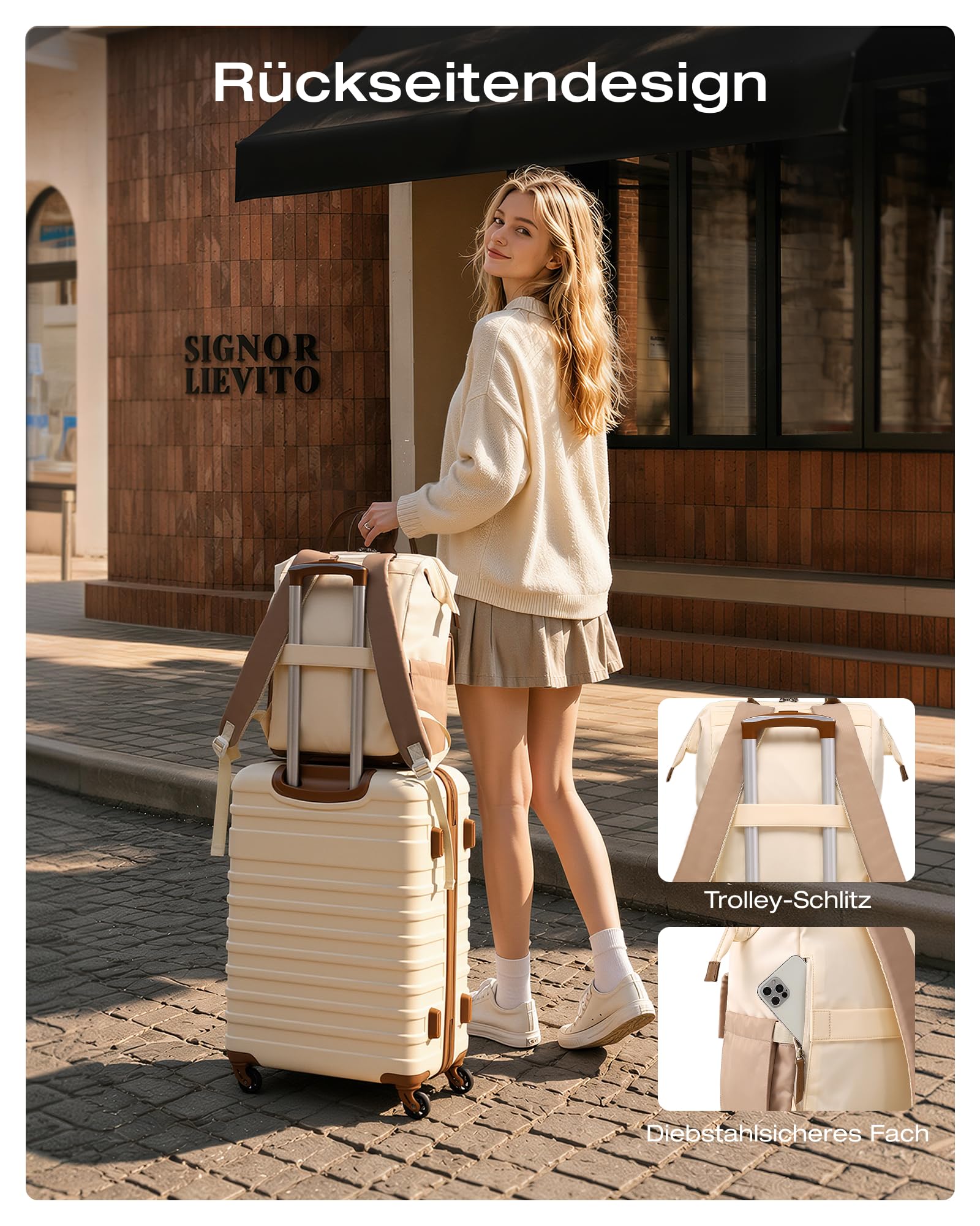 COOLIFE Sac à Dos Femme, 15.6 Inch Sac à Dos Ordinateur, Sacs à Dos Loisir | Sac de Travail Femme pour Université et Travail, Sac à Dos de Voyage avec Compartiment pour Ordinateur Portable (Kaki)