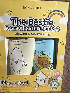 Rice&Snail Foam Cleanser Duo Set, brillante e...