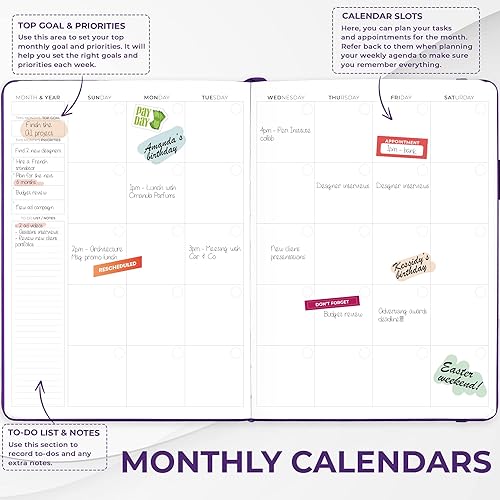 Miniatura 4 de Clever Fox Agenda de citas  Agenda por hora con incrementos de 15 minutos  Planificador de caja de tiempo para trabajo diario y tareas pendientes