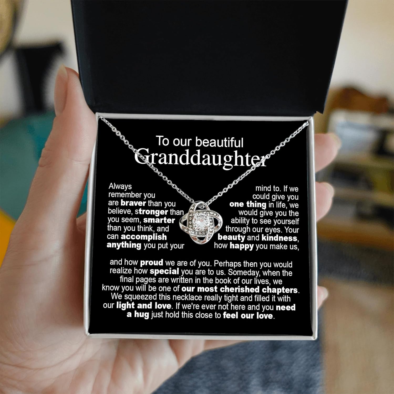 Granddaughter Necklace From Grandma, Granddaughters Gifts From Grandpa, Grandmother And Granddaughter Necklace, Birthday Ideas, Christmas Gifts For Granddaughters, Jewelry For Her From Grandparent