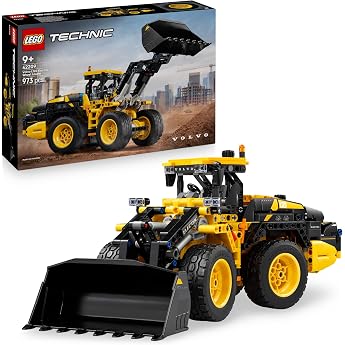 محمل كهربائي بعجلات LEGO Technic Volvo L120 - لعبة مركبة بناء مع توجيه مفصلي ومجرفة متحركة - Birthd