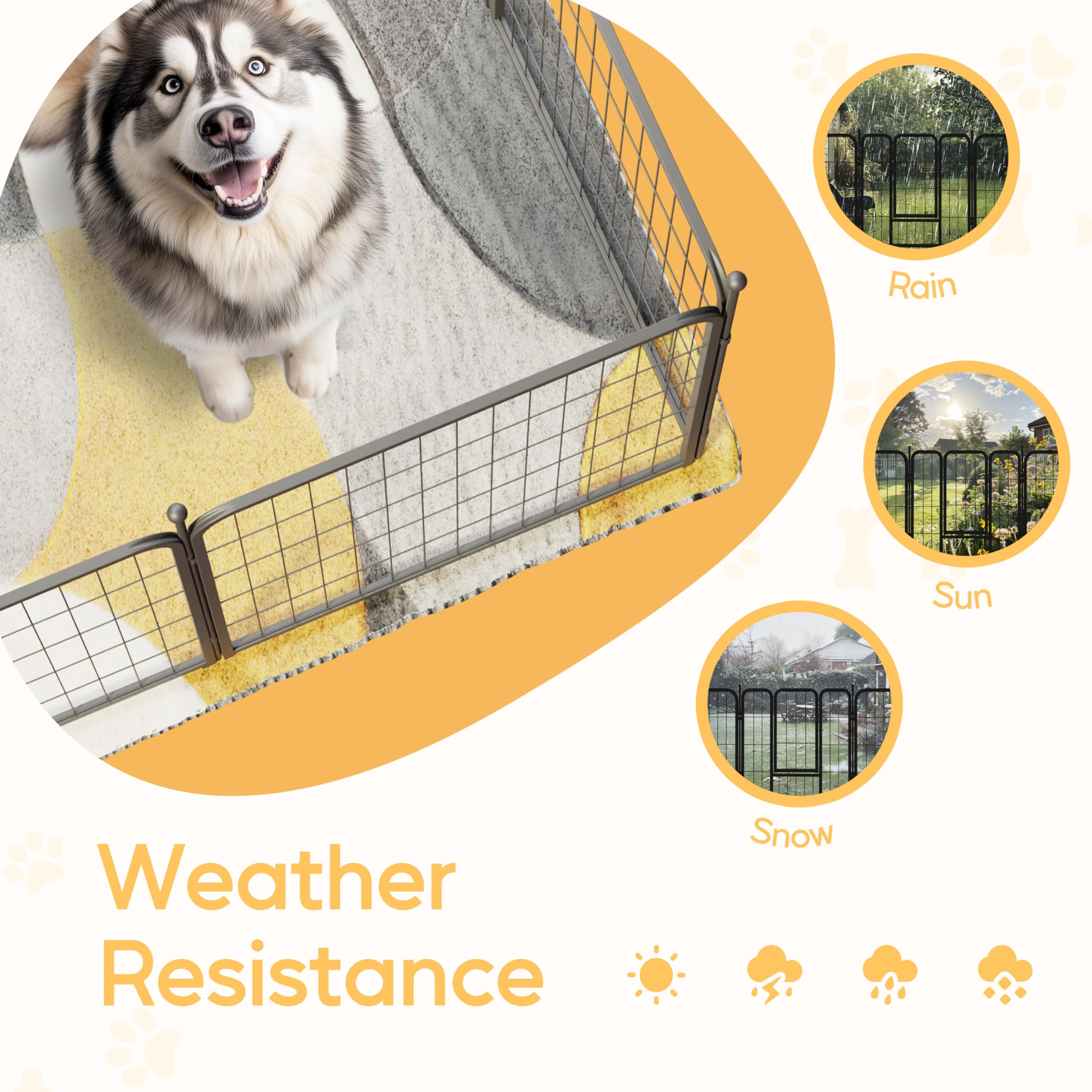 犬用品 FEANDREA ペットフェンス 大型犬用 中型犬用 ペットサークル