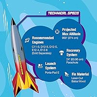 Vista 5 de Estes 2162 Big Daddy Kit de construcción de cohetes, kit avanzado de modelo de cohete volador para mayores de 10 años